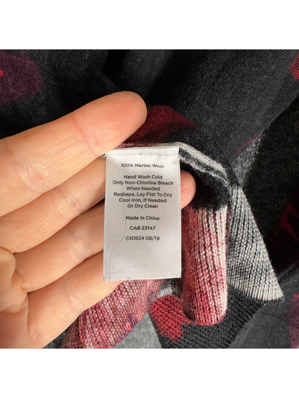 Talbots Sweater Pullover Women S Small Black Floral Wool Knit Long Sleeve Soft - Picture 6 of 7